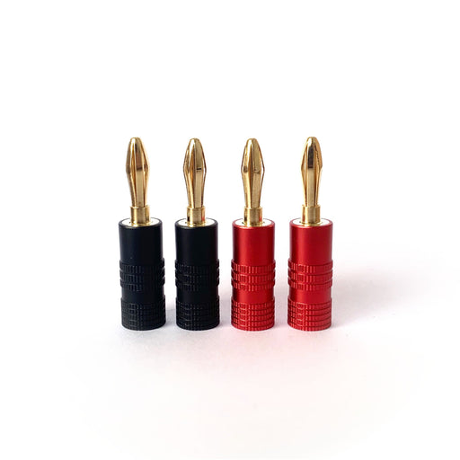 HifiHut Premium Gold Plated Banana Plugs (Pack of 4)