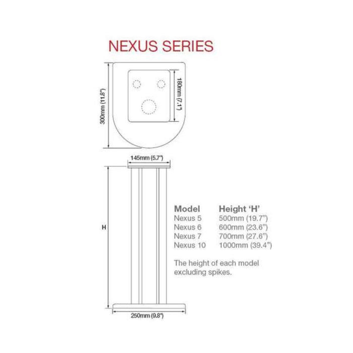 Atacama Nexus 10i Speaker Stand - Pair (Satin Black)