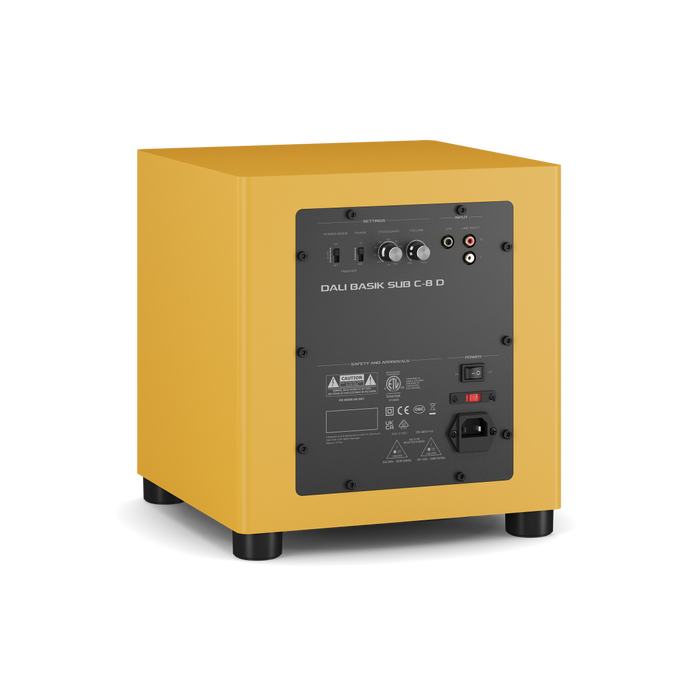 DALI BASIK SUB in Golden Yellow - Rear view
