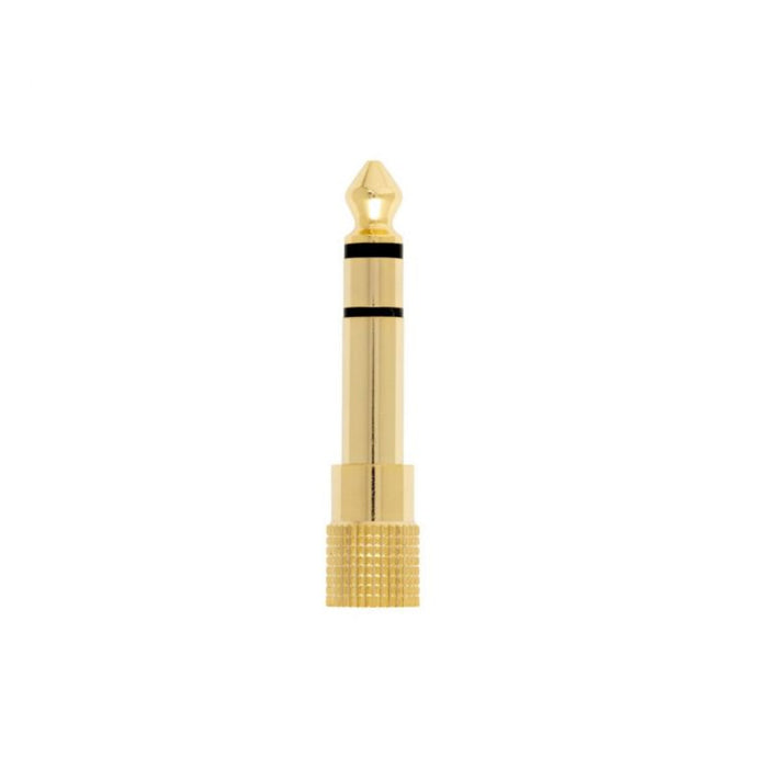 Adaptateur Jack 3.5mm Vers 6.35mm - Mâle/femelle, Couleur Noir Et Or, Plastique, Connecteur Audio - 12