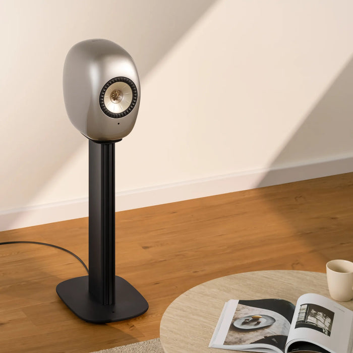 KEF S-Luxe Floor Stand - lifestyle front left
