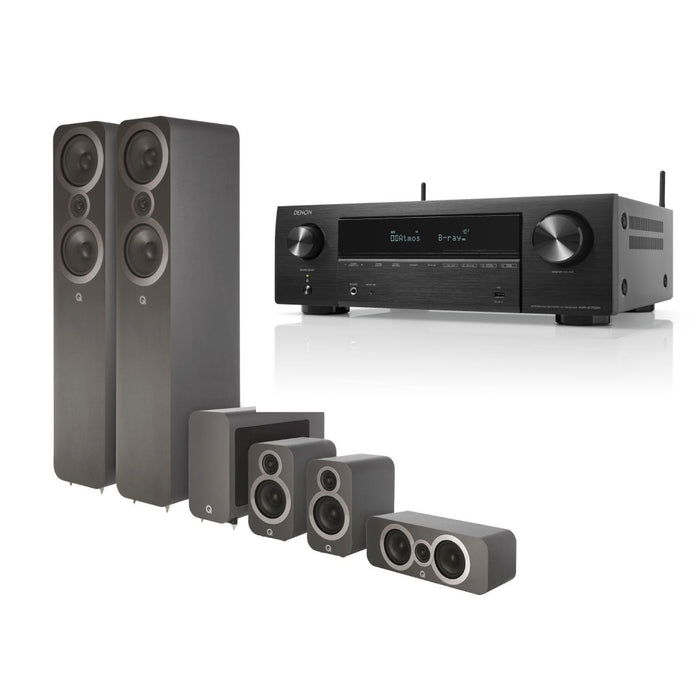 Denon AVR-X1700H AV Receiver & Q Acoustics 3050i 5.1 Home Cinema Bundle