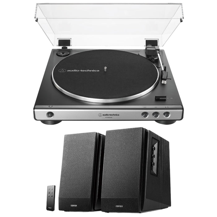 Edifier R1700BT Bluetooth Speaker (Pair) + Audio-Technica LP60X USB Turntable Package