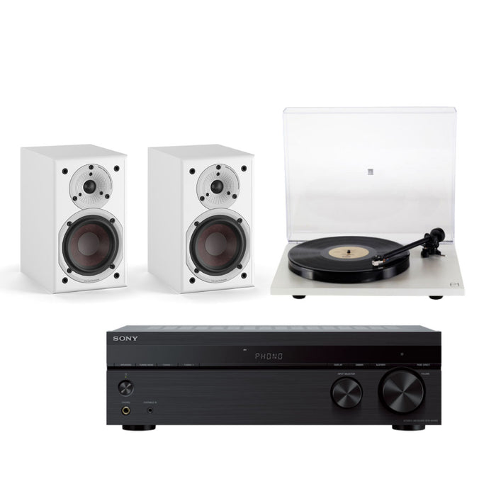DALI Spektor 2 Bookshelf Speaker (Pair) + Sony STR-DH190 Amplifier +  Rega Planar 1 HiFi System Bundle