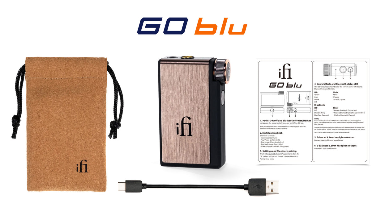 iFi Audio GoBlu Portable Bluetooth Headphone DAC AMP