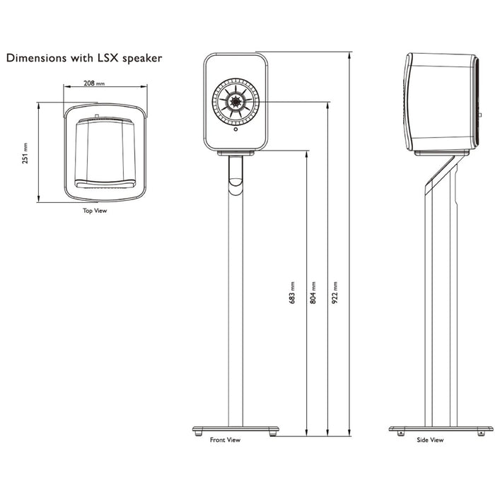 KEF LSX S1 Speaker Stand (Pair)